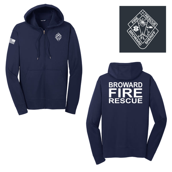 Broward FR - Drifit Performance Zip-Up Hoodie