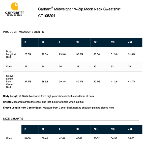 Broward FR - Carhartt Cotton Blend 1/4 Zip Sweatshirt