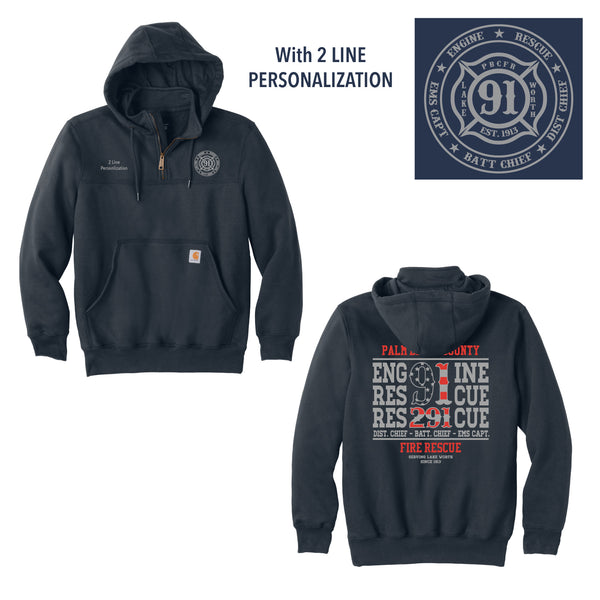 Fire 91 Carhartt 1/4 Zip Hoodie + PERSONALIZATION