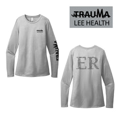 Women's PREMIUM Cotton LS - LEE HEALTH ER (LIGHT GREY)