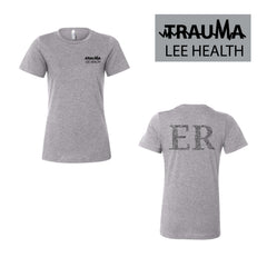 Women's PREMIUM Cotton SS RELAXED FIT - LEE HEALTH ER (LIGHT GREY)