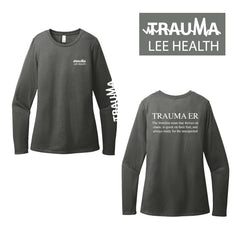 Women's PREMIUM Cotton LS - LEE HEALTH TER (DARK GREY)