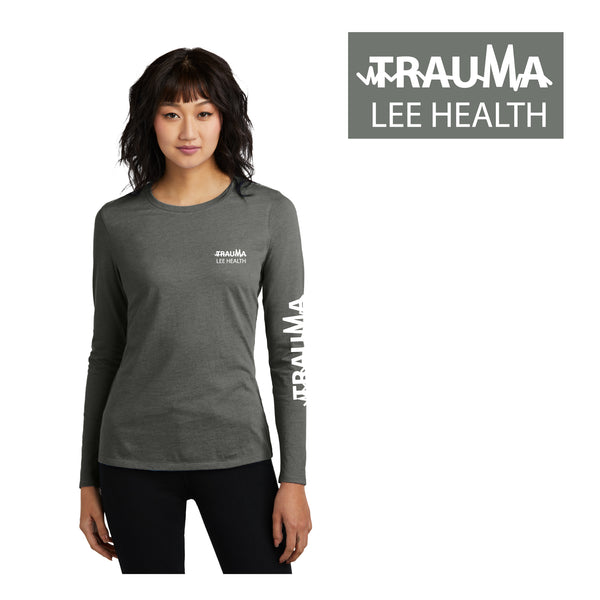 Women's PREMIUM Cotton LS - LEE HEALTH TER (DARK GREY)