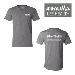 Men's PREMIUM Cotton V-Neck - LEE HEALTH TER (DARK GREY)