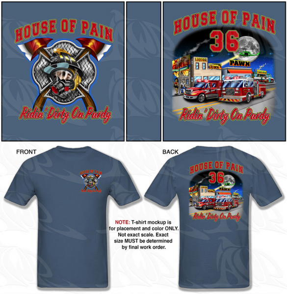 Fire 36 DOP Tee (INDIGO BLUE)