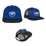 Flat Bill Trucker with Adjustable Snapback (Retro Logo)